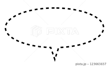 シンプルな楕円形の吹き出し(透明背景) シンプルな楕円形の吹き出し(透明背景) 123663837