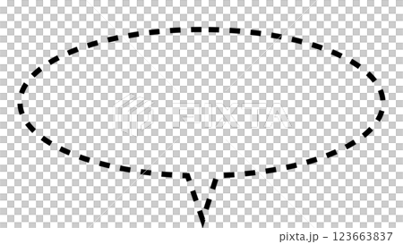 簡單的橢圓形氣泡（透明背景） 123663837