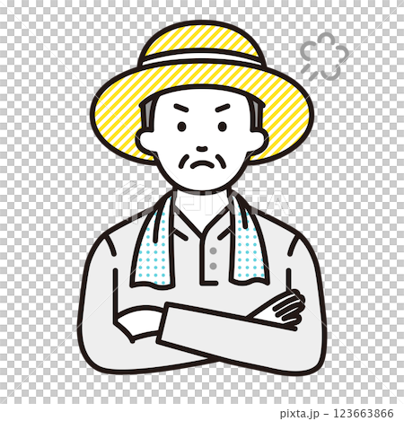 怒る農家 怒る農家 123663866