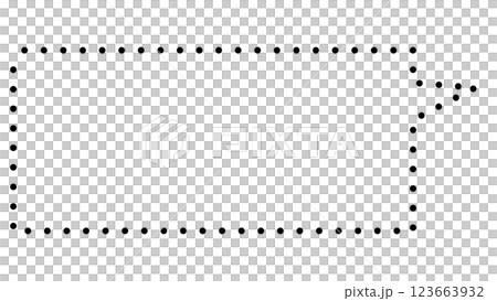 簡單方形氣泡（透明背景） 123663932