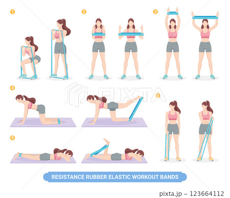 Resistance rubber elastic workout bands-04 Resistance rubber elastic workout bands-04 123664112