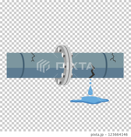 管道老化,裂縫處漏水 管道老化,裂縫處漏水 123664146