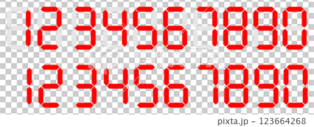 7-segment digital numbers 123664268