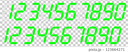 7-segment digital numbers 123664271