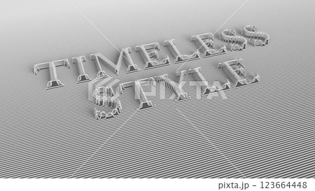 Timeless Style Embossed Text Design 123664448