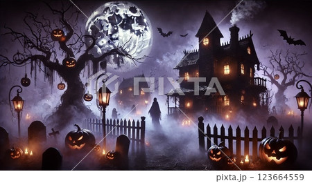 ハロウィンイラスト 123664559