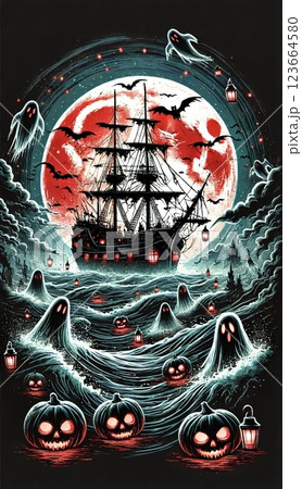 ハロウィンイラスト 123664580