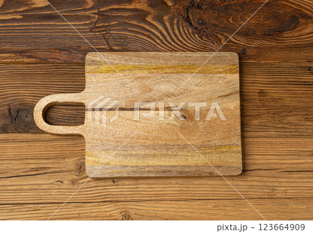 Empty Cutting Board Texture Background, Wooden Chopping Board Mockup with Copy Space for Text Empty Cutting Board Texture Background, Wooden Chopping Board Mockup with Copy Space for Text 123664909