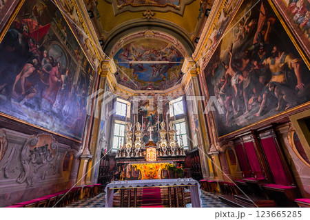 Santa Maria del Tiglio church, Gravedona, italy 123665285