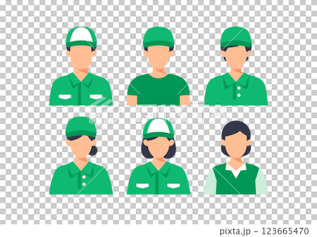 配達員アイコンセット 配達員アイコンセット 123665470