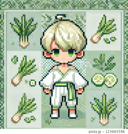 レモングラスドットキャラクター レモングラスドットキャラクター 123665596