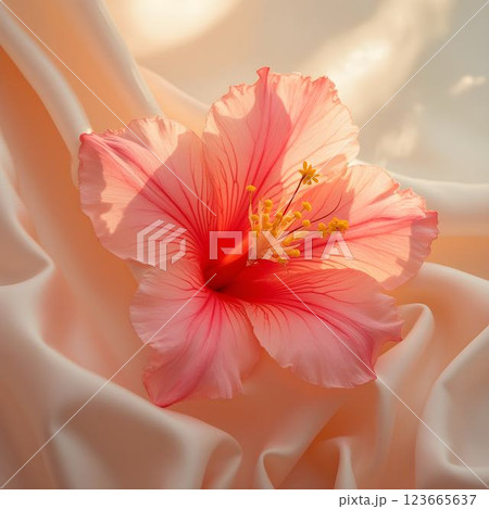 Graceful Tuberose Framed by Soft Silk Graceful Tuberose Framed by Soft Silk 123665637