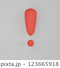 赤のビックリマーク 123665918