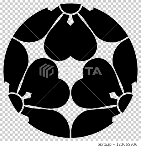 This is the family crest. It is called a three-part katabami. 123665936