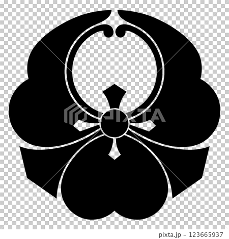 這是一個家族徽章。這把飄浮的劍被稱為「Katabami」。 這是一個家族徽章。這把飄浮的劍被稱為「Katabami」。 123665937