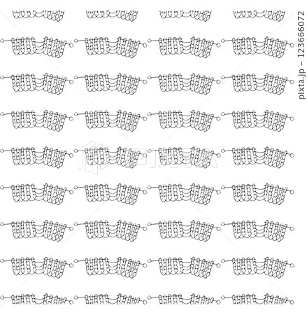 Knitting and accessories. Doodle style. Vector illustration. Seamless pattern. 123666072