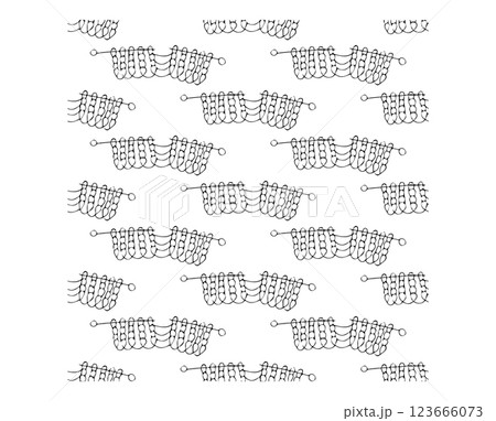 Knitting and accessories. Doodle style. Vector illustration. Seamless pattern. Knitting and accessories. Doodle style. Vector illustration. Seamless pattern. 123666073
