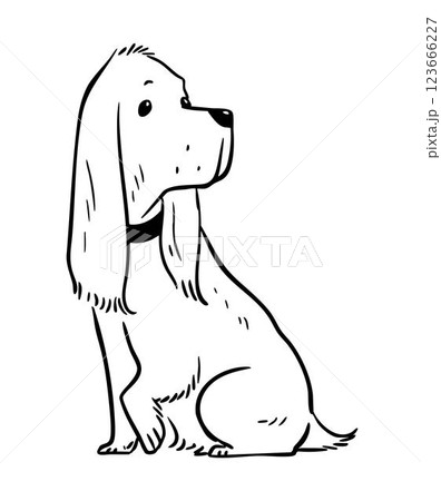 Illustration of a cute cocker spaniel 123666227