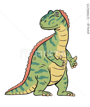 Cute cartoon dinosaur iguanodon Cute cartoon dinosaur iguanodon 123666235