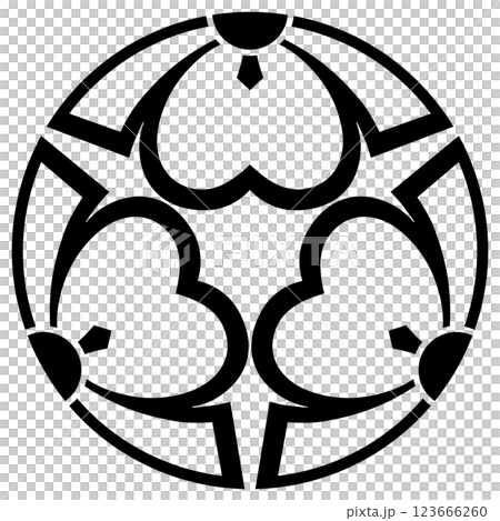 This is the family crest. It is a three-part sword with a katabami blade. 123666260