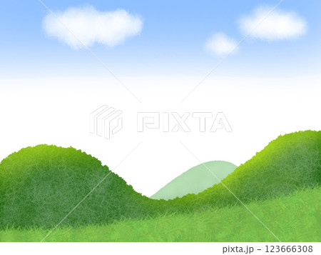 山並みと青空の背景3 123666308