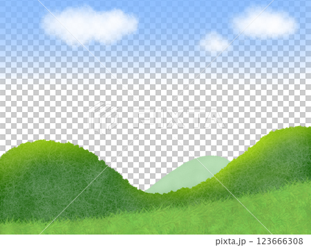 Mountain range and blue sky background 3 123666308