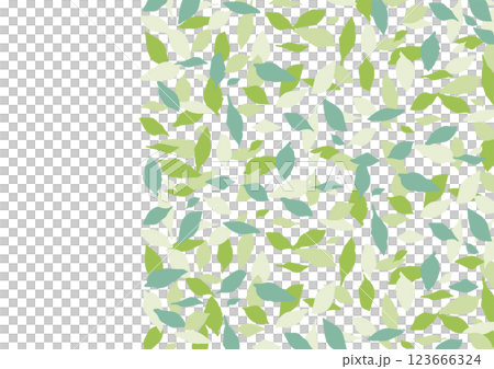 Green leaf template horizontal_lots of decoration on left margin 123666324