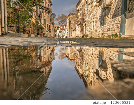 03.01.2025,Foca ,izmir,Turkey,Old houses and historical streets in izmir Yeni Foca 123666521