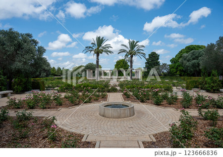 Fountain in Park Ramat Hanadiv, Memorial Gardens of Baron Edmond de Rothschild, Zichron Yaakov, Israel 123666836