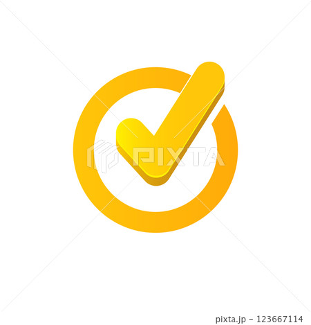 vector modern yellow and golden checkmark icon isolated on transparent background. Gold Check mark png clip art sign and symbol vector modern yellow and golden checkmark icon isolated on transparent background. Gold Check mark png clip art sign and symbol 123667114