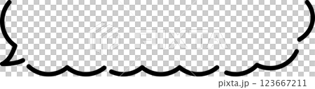 Speech bubble, fluffy, dashed line, frame 123667211