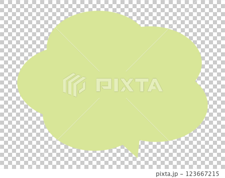 Speech bubble Yellow-green Fluffy Single 123667215