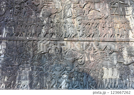 アンコールトム・バイヨン寺院,アンコール遺跡群/カンボジア アンコールトム・バイヨン寺院,アンコール遺跡群/カンボジア 123667262