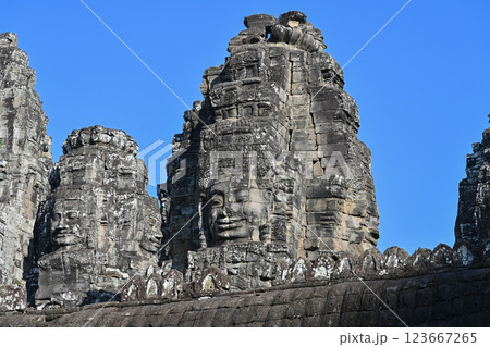 アンコールトム・バイヨン寺院,アンコール遺跡群/カンボジア アンコールトム・バイヨン寺院,アンコール遺跡群/カンボジア 123667265
