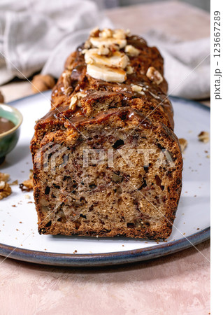 Home made banana bread Home made banana bread 123667289