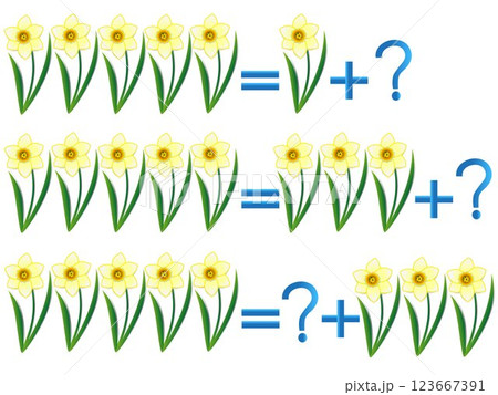 Educational games for children, on the composition of the five. 123667391