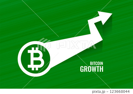 bitcoin growth green arrow style background bitcoin growth green arrow style background 123668044