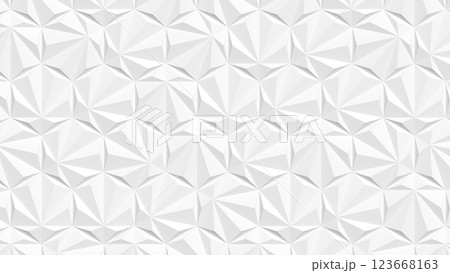 Abstract background featuring repeating white geometric low-poly pattern Abstract background featuring repeating white geometric low-poly pattern 123668163
