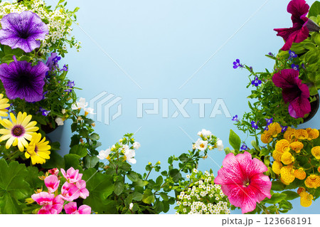 Spring decoration of a home balcony Spring decoration of a home balcony 123668191