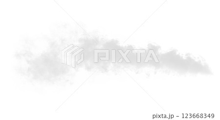 White gray smoke vapor fumes swirls shapes transparent PNG, isolated background cutout. Misty effect, 123668349