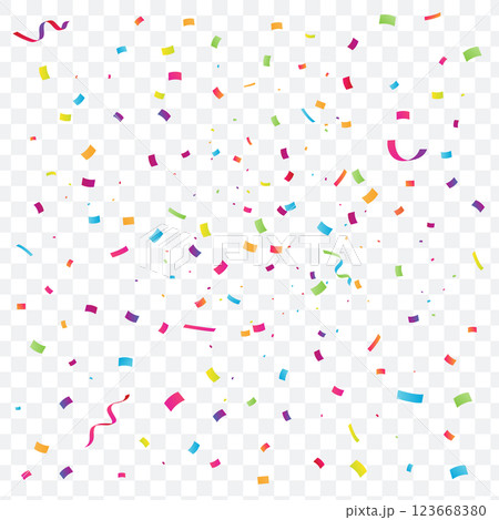 Festive background with colorful falling confetti vector illustration Festive background with colorful falling confetti vector illustration 123668380