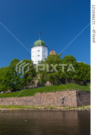 Vyborg Castle on a sunny summer day, Russia Vyborg Castle on a sunny summer day, Russia 123668525