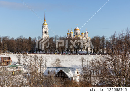 Dormition Cathedral, Vladimir, Russia. Winter landscape Dormition Cathedral, Vladimir, Russia. Winter landscape 123668546