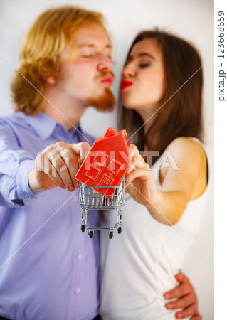Happy young couple buying real eastate Happy young couple buying real eastate 123668659