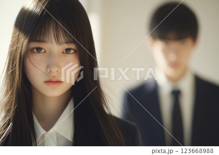 高校生のポートレート 123668988