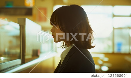 高校生のポートレート 123668994