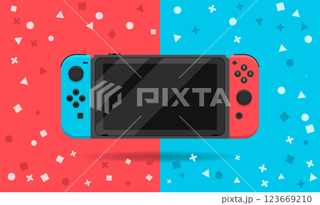 Joystick with many button art illustration Joystick with many button art illustration 123669210