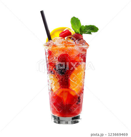 Red Zombie Punch cocktail transparent PNG isolated background. Mixology, bar menu, colorful vibrant refreshing drink in tumbler glass Red Zombie Punch cocktail transparent PNG isolated background. Mixology, bar menu, colorful vibrant refreshing drink in tumbler glass 123669469