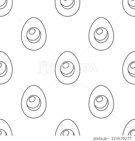 half boiled egg seamless pattern 123670277
