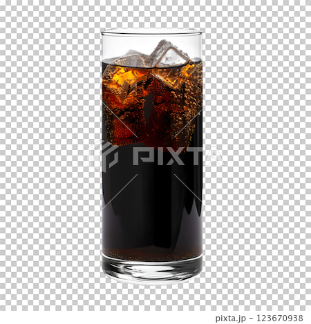 Cherry Water transparent PNG, isolated background. Fresh refreshing cold summer drink in a tall glass, sweet tasty beverage 123670938